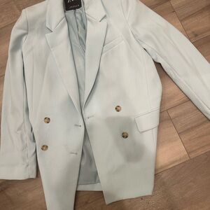 Zara blue oversized blazer